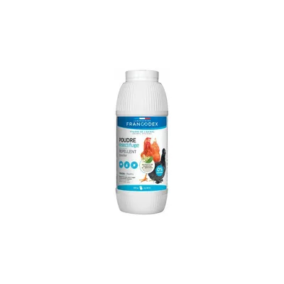 Poudre Insectifuge, flacon poudreur de 640g, pour volaille.