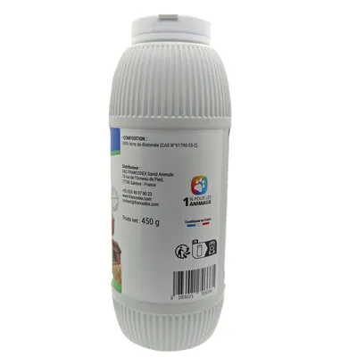 Terre de Diatomée 450 g  Poudre Asséchante et Absorbante pour POULE et RONG