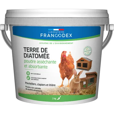 Francodex - Terre de Diatomée, Seau de 2 kg pour basse cour
