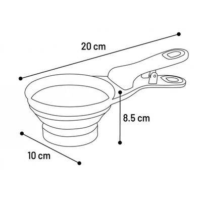 Pelle à nourriture de 237ml, 2 en 1 clip pour refermer les sacs de croquett