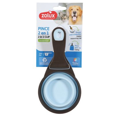 Pince 2 en 1 doseur silicone M  237 ml  pour chat et chien