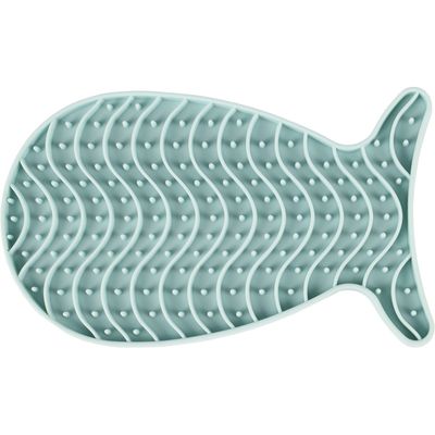 Tapis à lécher Martha poisson vert en silicone  pour chat