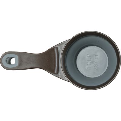 Pince 2 en 1 doseur silicone M  237 ml gris pour chat et chien