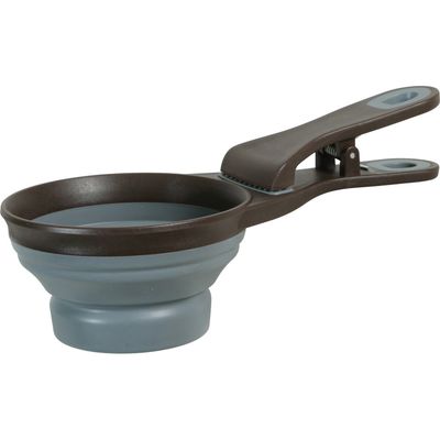 Pince 2 en 1 doseur silicone M  237 ml gris pour chat et chien