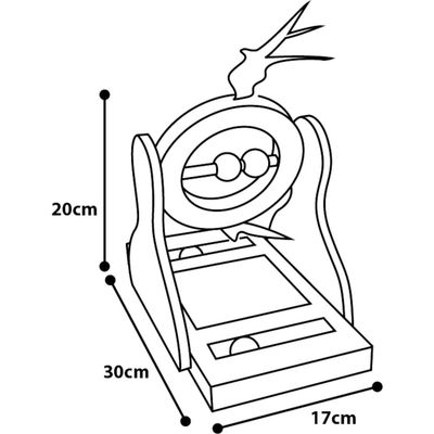 Jeux  tumbler pour gratter, en bois 30 cm pour chat .