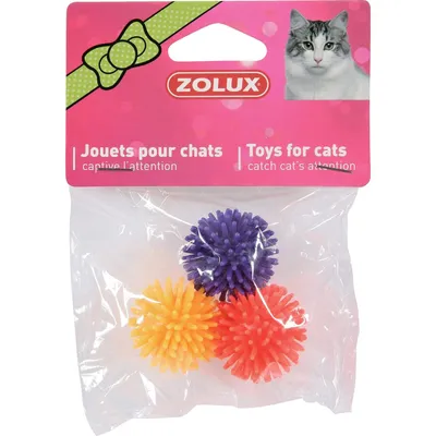 Jouet chat 3 balles étoiles 4cm pour chat
