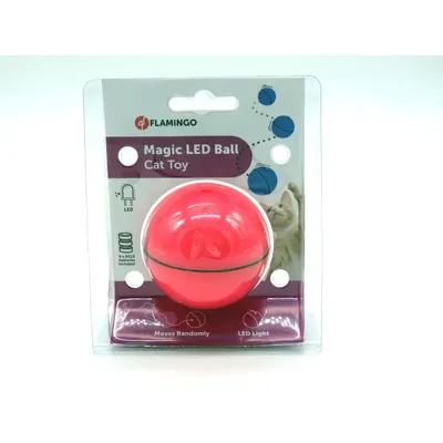 Balle led magic rose pour chat ø 6.5 cm