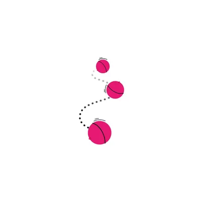 Balle led magic rose pour chat ø 6.5 cm
