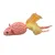 animallparadise - Souris BIBI orange 18 cm Jouet pour chat.