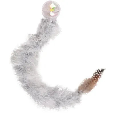 Flamingo - 1 Balle Boa avec plume 47 cm jouet pour chat couleur aléatoire