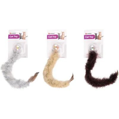 Flamingo - 1 Balle Boa avec plume 47 cm jouet pour chat couleur aléatoire