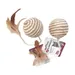 2 balles avec plume ø 6 cm x 22 cm jouet pour chat