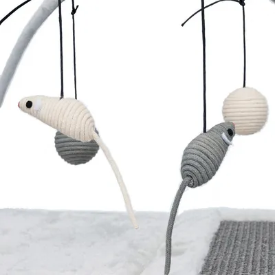 TRIXIE Tapis d'activité pour chats Sisal et peluche 43114