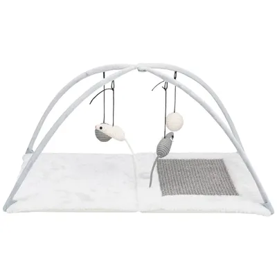 TRIXIE Tapis d'activité pour chats Sisal et peluche 43114