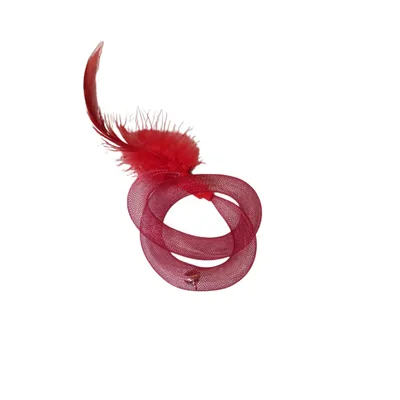 Jouet pour chat tube en polyester avec plumes et clochette,