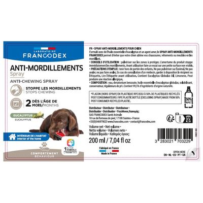 Spray Anti-Mordillement pour chiots et chiens 200 ml