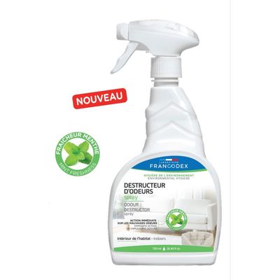 Destructeur d'odeur spray 750 ml  fraicheur menthe pour l'habitat