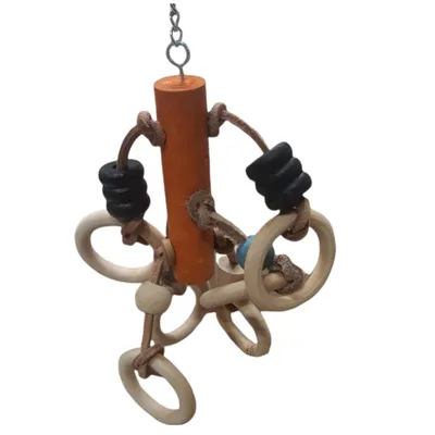 animallparadise - Jouet SINA bâton et anneaux, pour perruches.