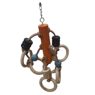 animallparadise - Jouet SINA bâton et anneaux, pour perruches.