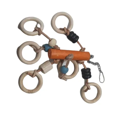 animallparadise - Jouet SINA bâton et anneaux, pour perruches.