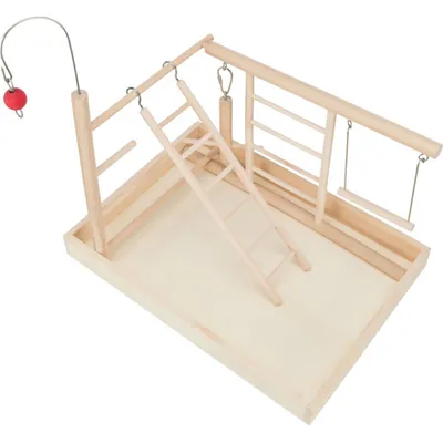animallparadise - Plateau de jeux en bois, pour perruches et canaris.
