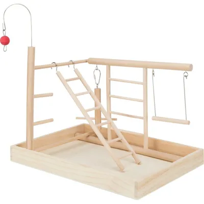 animallparadise - Plateau de jeux en bois, pour perruches et canaris.