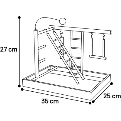 FLAMINGO Aire de jeu pour oiseaux L 35x25x27 cm