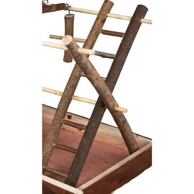 Plateau de jeux en bois, pour canaris et perruches.