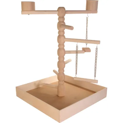 animallparadise - Plateau de jeux en bois naturelle, pour oiseaux.