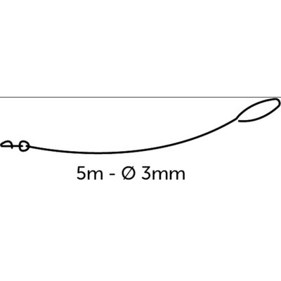Laisse cordon d'attache ø 3 mm x 5 mètres pour chat