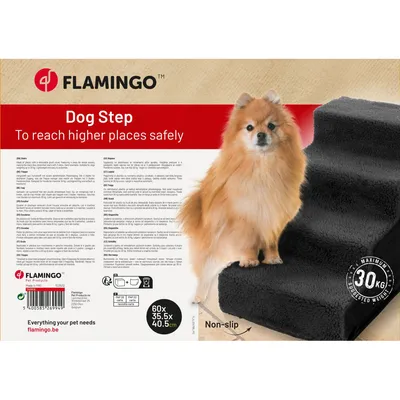 Flamingo - Escalier Tampa Noir pour chien max 30 kg
