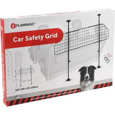 FLAMINGO Grille de sécurité réglable d'auto pour chien Hula
