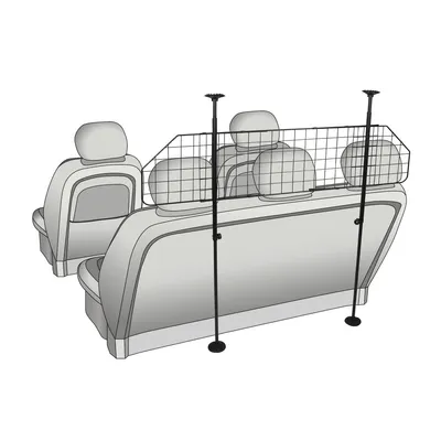 FLAMINGO Grille de sécurité réglable d'auto pour chien Hula