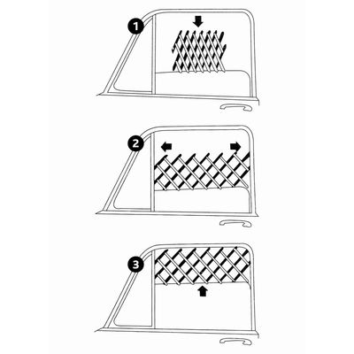 Grille d'aération fenêtre pour voiture 30 x 110 cm pour chien