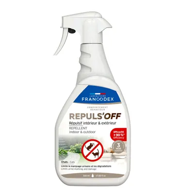Répulsif Intérieur et Extérieur 500 ml pour chats