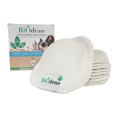 animallparadise - 10 Cotons lavables réutilisable carrée de 8 x 8 cm, chat,