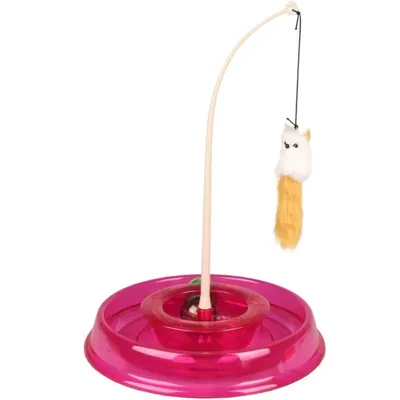 animallparadise - Jouet Circuit TIBO rond rose ø 27,5 cm x 38 cm, pour chat