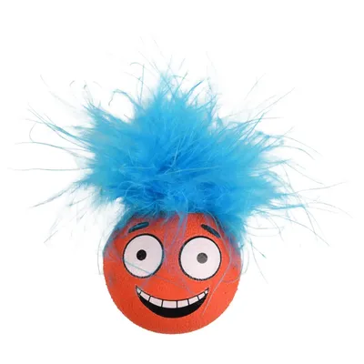 Flamingo - 1 Balle Holly avec plume ø 4.2 cm couleur aléatoire jouet