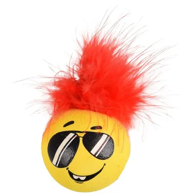 Flamingo - 1 Balle Holly avec plume ø 4.2 cm couleur aléatoire jouet Flamingo - 1 Balle Holly avec plume ø 4.2 cm couleur aléatoire jouet