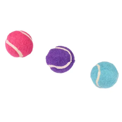 Flamingo - Jouet pour chat, 3 balles (forme de tennis) multicolore ø 4 cm