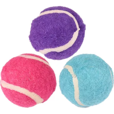 Flamingo - Jouet pour chat, 3 balles (forme de tennis) multicolore ø 4 cm