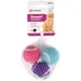 Flamingo - Jouet pour chat, 3 balles (forme de tennis) multicolore ø 4 cm