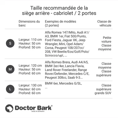 Doctor Bark Couverture de voiture 2 portes / cabriolet