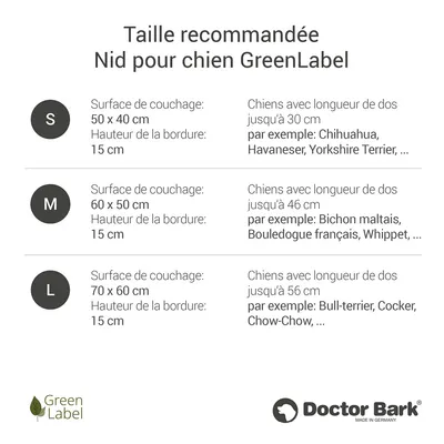 Nid pour chien Doctor Bark « GreenLabel » Nid pour chien Doctor Bark « GreenLabel »