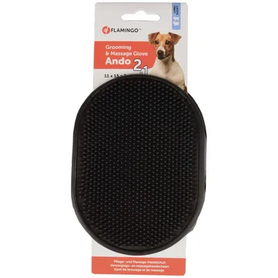Flamingo - Gant de brossage et massage ANDO, caoutchouc