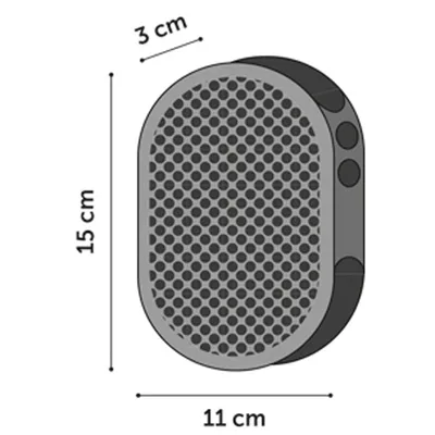 Flamingo - Gant de brossage et massage ANDO, caoutchouc