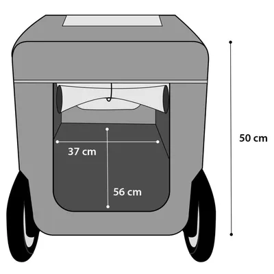Flamingo - Remorque DOGGY LINER ROMERO.  et . 60 x 43 x 51 cm