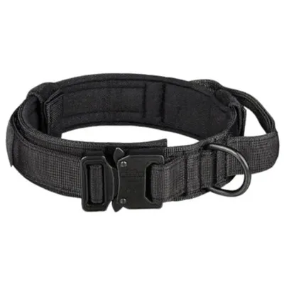 FranceCroquettes Collier tactique Noir  pour chien