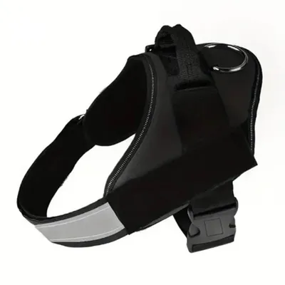 FranceCroquettes Harnais Noir  pour chien