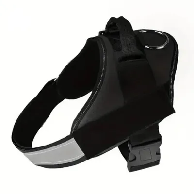 FranceCroquettes Harnais Noir  pour chien